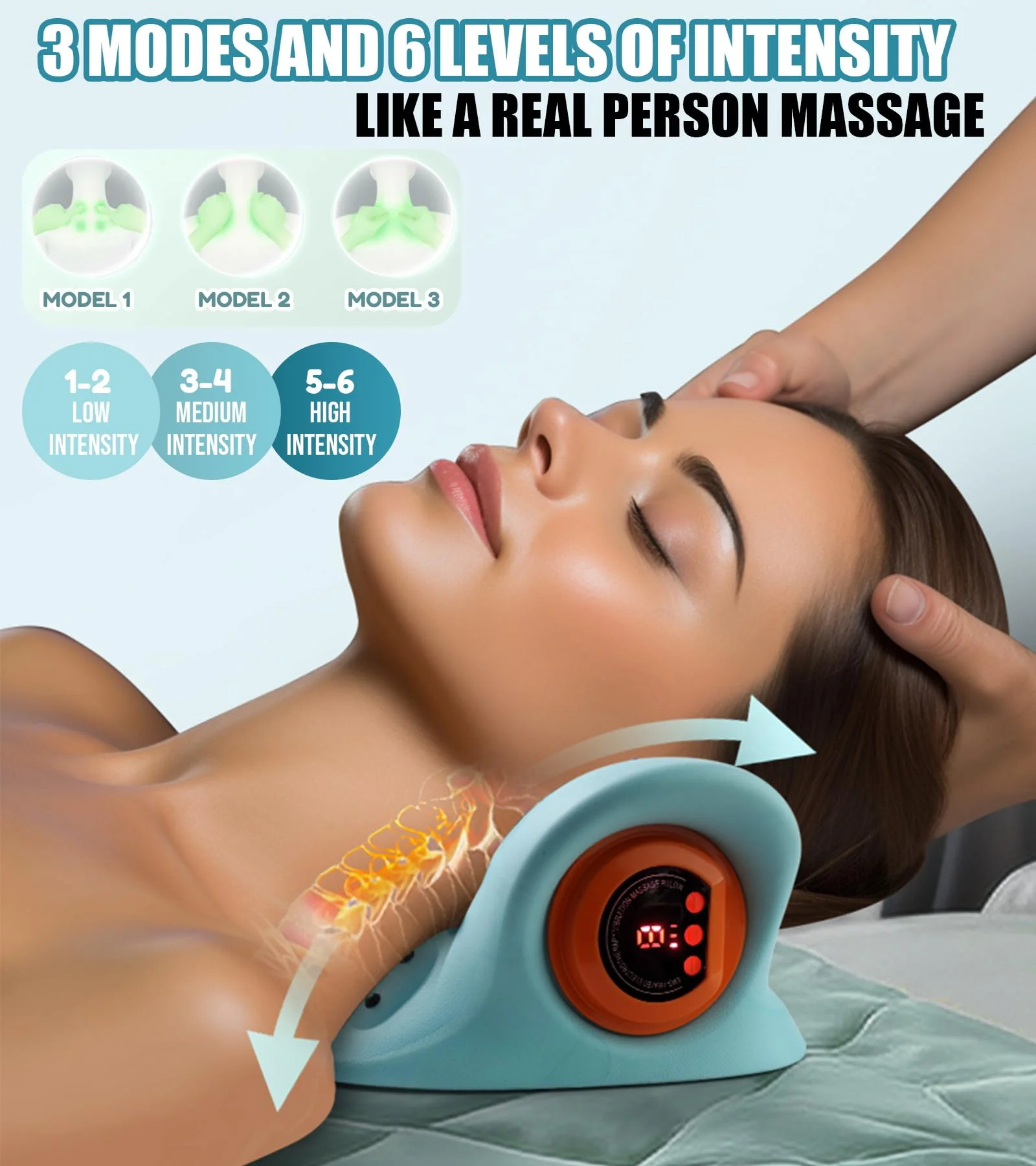 

Neck Massager-4D Portable Shoulder Back Massager Pillow, Electric 26°Angle Neck and Shoulder Massager with Heat, Neck Massager f