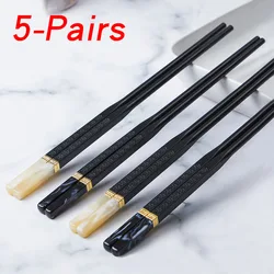 1/5 Pairs Chinese Chopsticks Japanese Sushi Sticks Korean Chopsticks Reusable High End Alloy Chop Dishwasher Safe Tableware