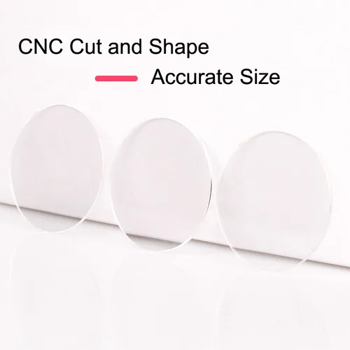 Imagen 2 del producto 2 uds., 25mm - 40mm de diámetro, cristal de reloj redondo, 3mm de espesor, repuesto plano, lente de reloj, cristal, espejo, piezas de reloj