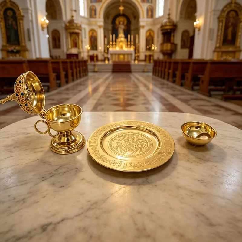 Neuer luxuriöser, vergoldeter orthodoxer Handweihrauchbrenner mit Emaille-Dekor für Kirchenliturgie, Hausaltar, Gebet und christliche Andacht – Detail 2