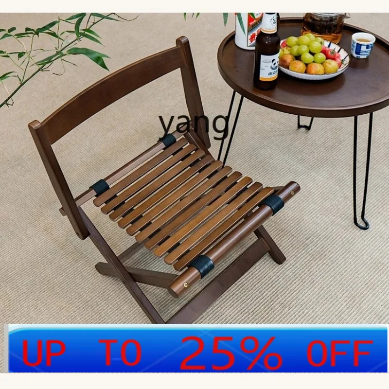

LTT Small Folding Stool Portable Folding Armchair Household Outdoor Outdoor Bamboo Folding Chair
