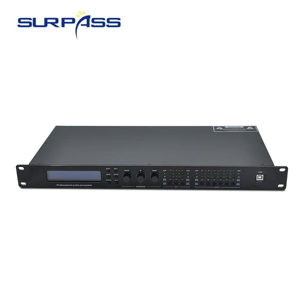 3 Input 6 Output Stage Pro Audio Processor with FIR Dynamic EQ Complete Speaker Management System for School Hotel Supermarket