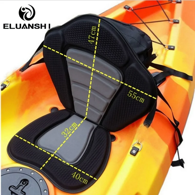 ELUANSHI Adjustable Fishing Canoe kayak Backrest Seat With Cushion Rowing Boat Accessories marine Water-skiing JH caiaque