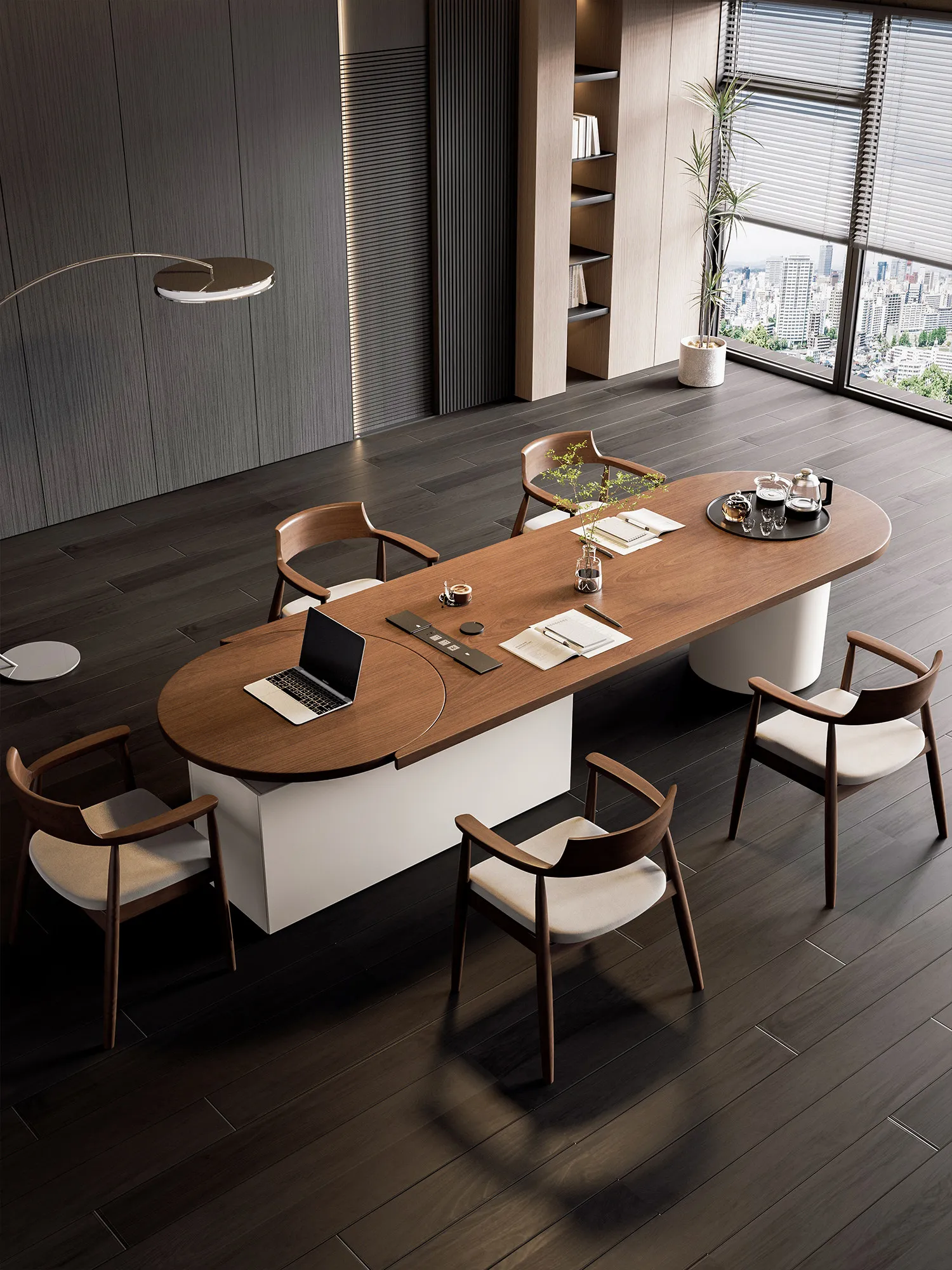 CX modern light luxury solid wood desk computer table lifting table tea table integrated