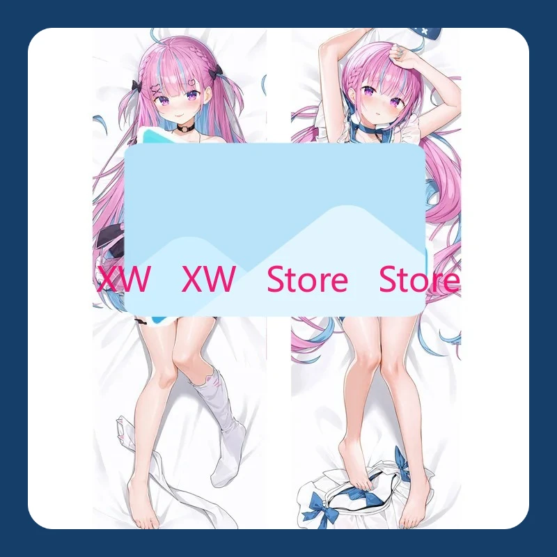 

Dakimakura Anime VTuber Minato Aqua Waifu Pillowcase 2-Side Print Pillow Case Hugging Body Cushion Cover Peachskin