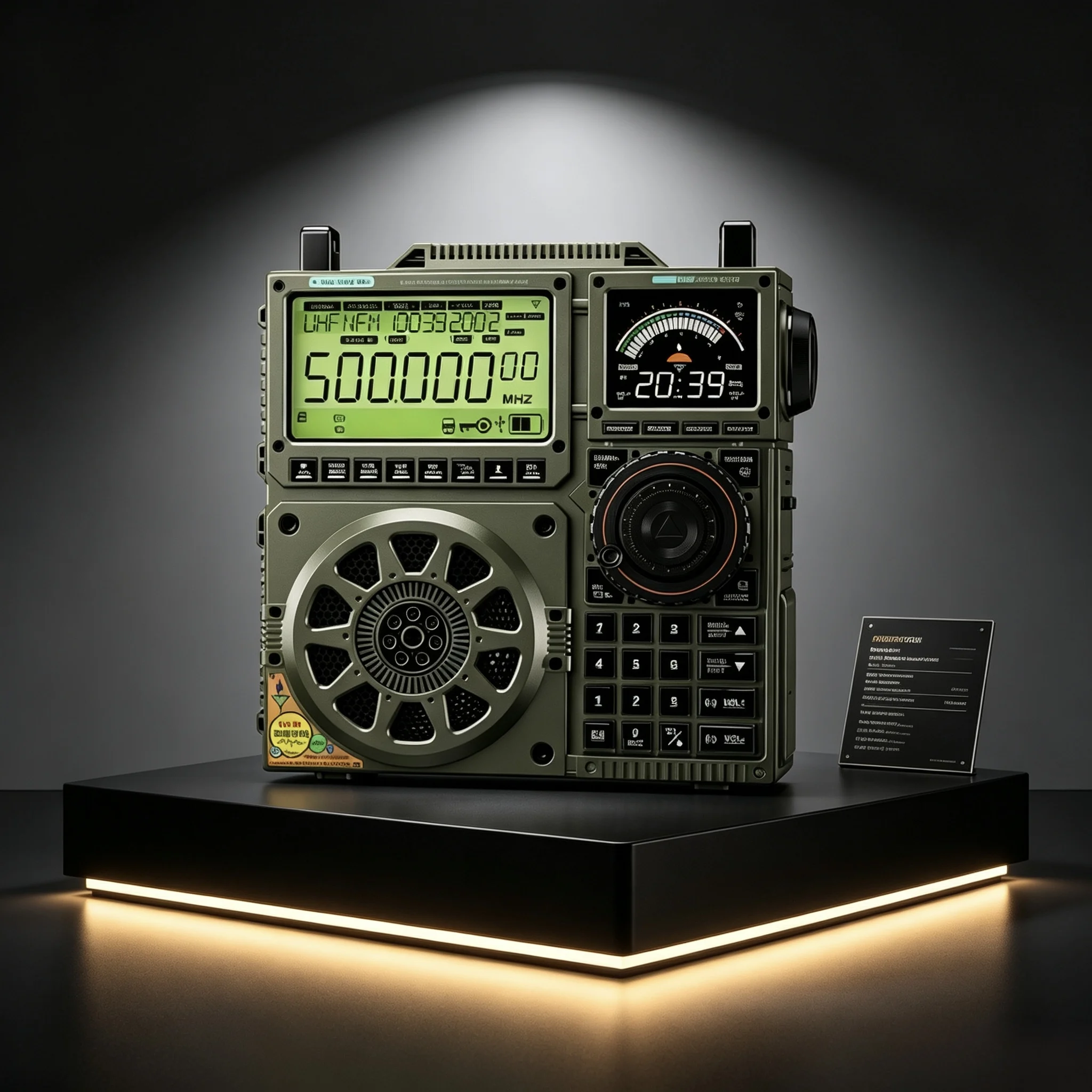 Hanrongda C919 wide-screen aviation all-band radio with card slot Bluetooth speaker, VHF and UHF functions, with APP