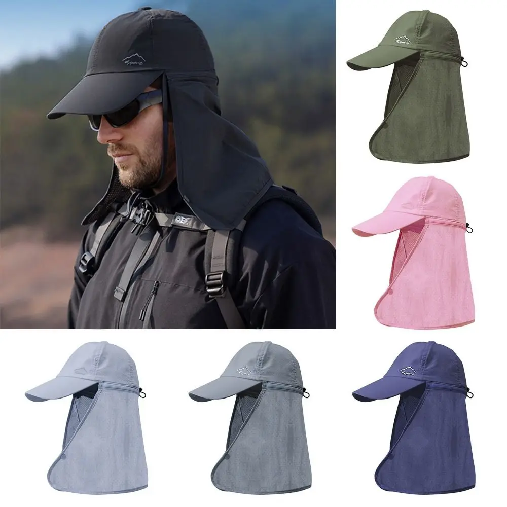 

Sun Protection Waterproof Sun Hat Quick Drying Detachable Shawl Bicycle Visor Breathable Wide Brim Shade Hat for Men Women