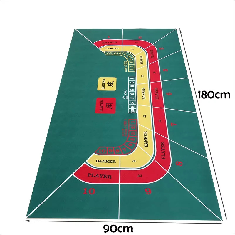 Nappe de poker 1 pièce 18090 cm nappe de poker Texas Hold'em Poker Layouts Nappe en feutre 10 joueurs Tapis de poker