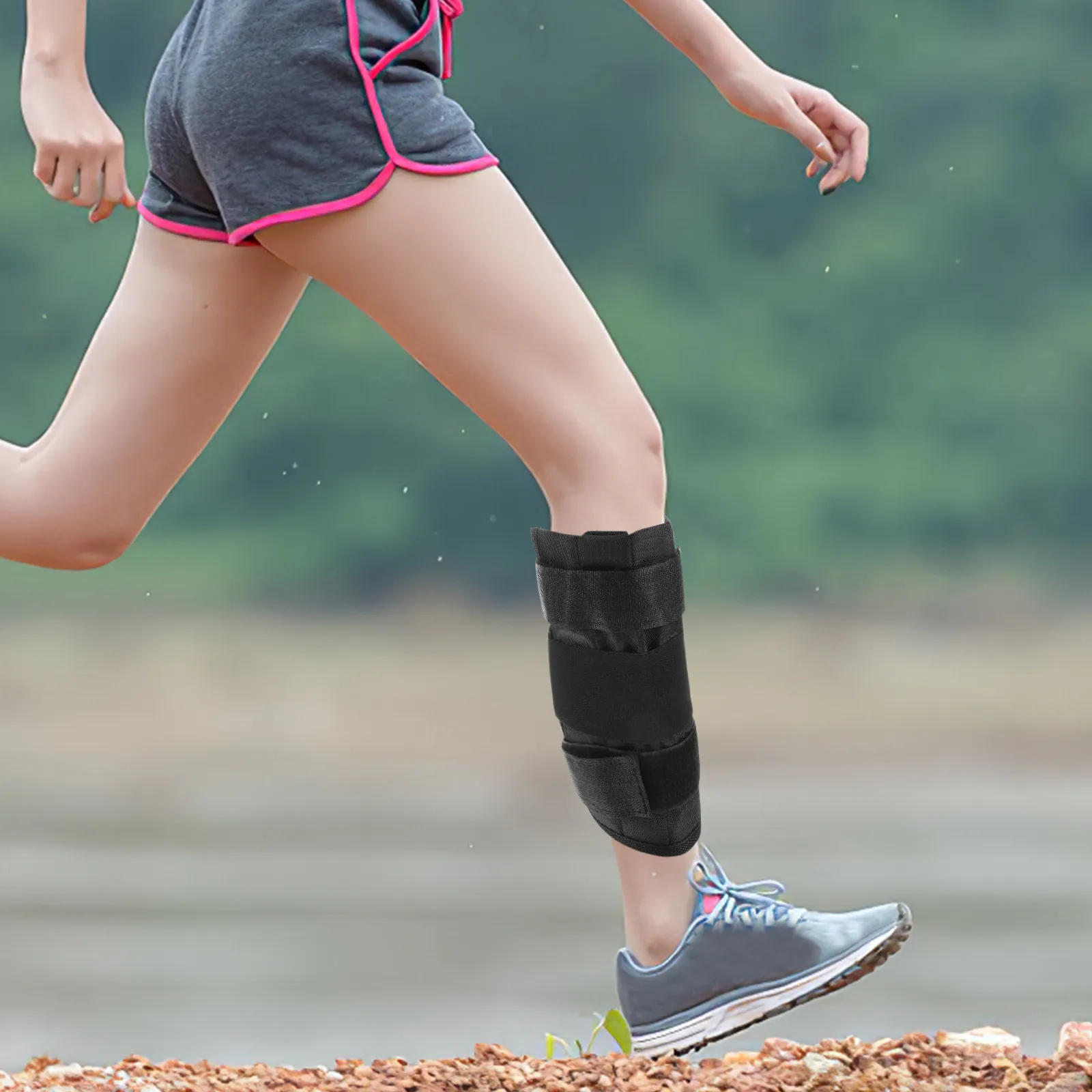 1Pair Adjustable Ankle Weight Covers Empty Weighted Sleeve Leg Weights for Walking Jogging Fitness Training Portable Reusable
