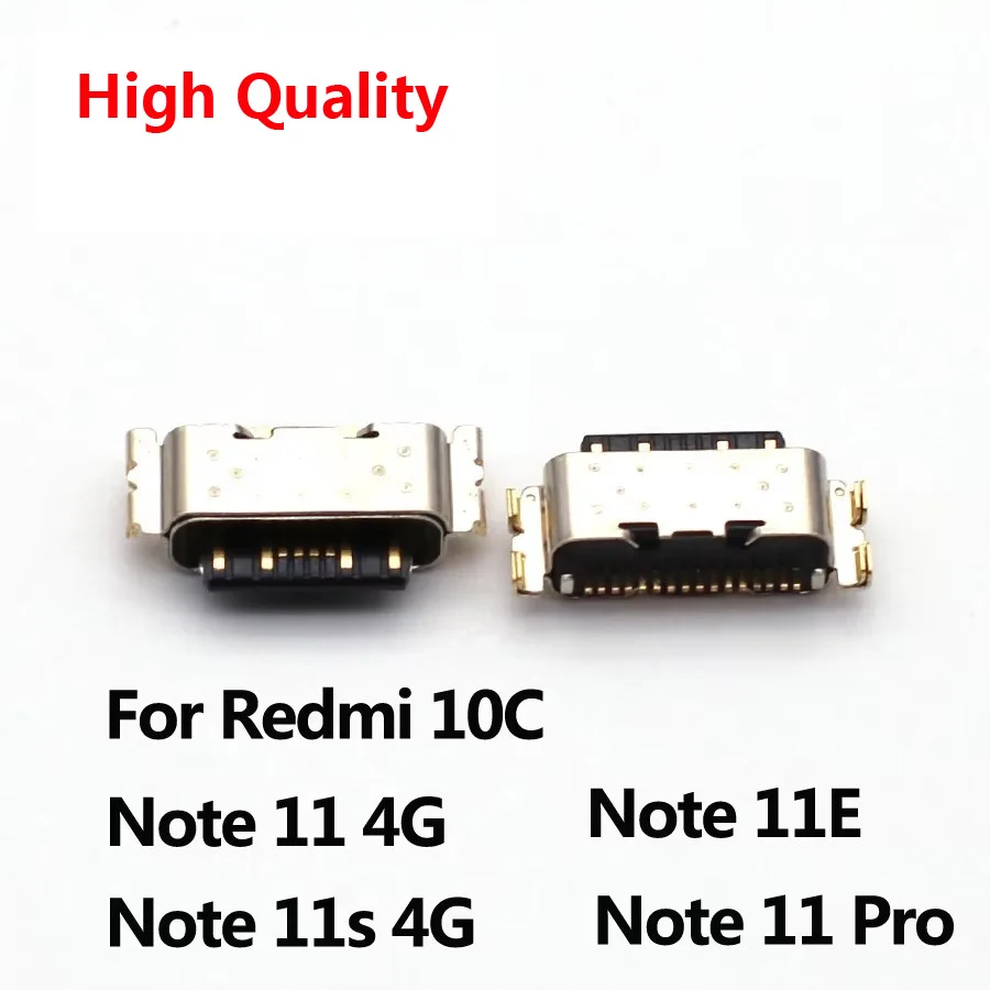10-20Pcs USB Jack Charging Socket Port Plug Dock Charger Connector For Xiaomi Redmi Note 11 11S 11E Redmi 10C