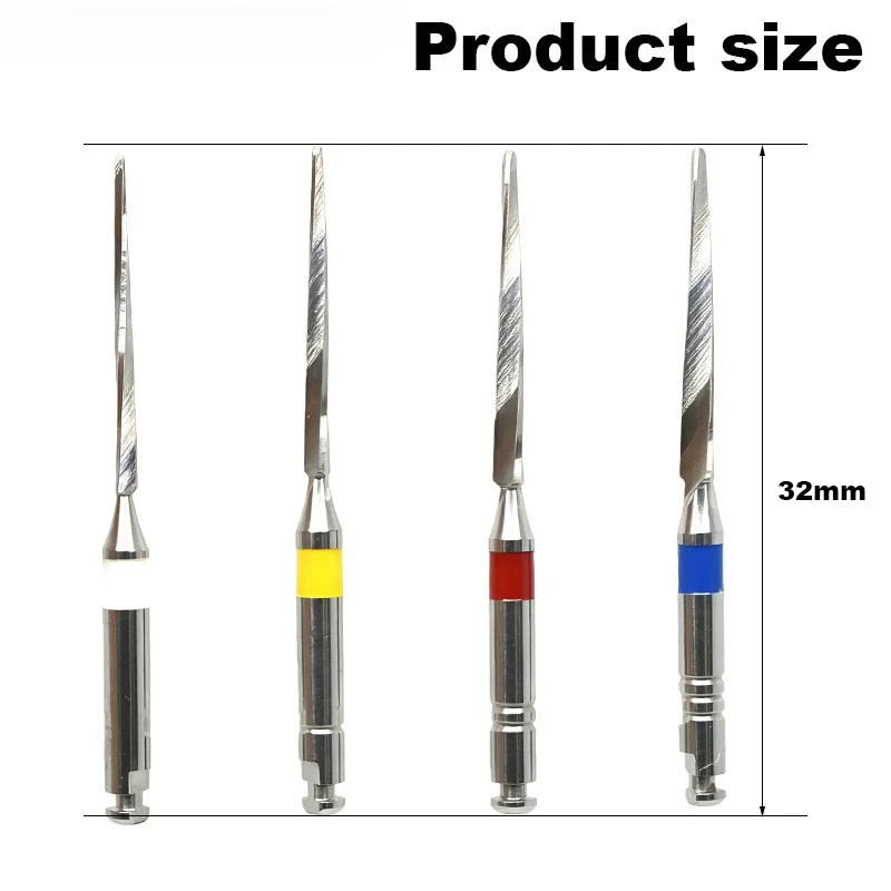 1Box Dental Fiber Post Engine Drill Stainless Steel Drills Endodontic Root Canal Files Refills Dental Equipment and Materials