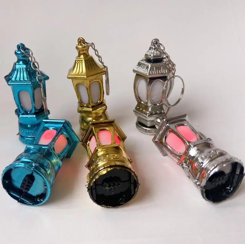 

500pcs Ramadan Party Gift Lantern Keychain Led Light With AG3 Batteries Outdoor Tools Size 6.2*2.8cm ni523