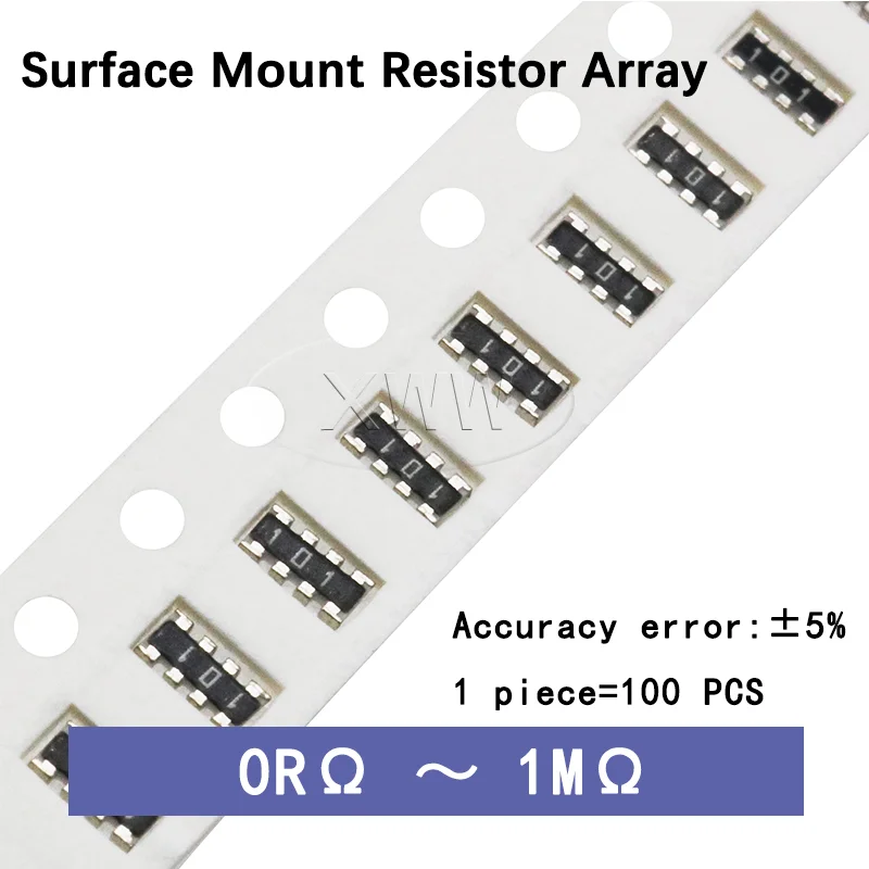 0603*4 5% SMD Resistor Network 0R 1R 10R 100R 1K 2.2K 4.7K 10K 22K 33K 47K 100K 470K 1M Chip Array Resistor