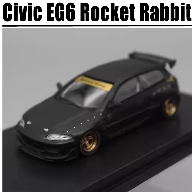 

Fuji 1/64 Civic EG6 Ракетный кролик, игрушка из сплава, моторный автомобиль, литая под давлением металлическая модель, подарки