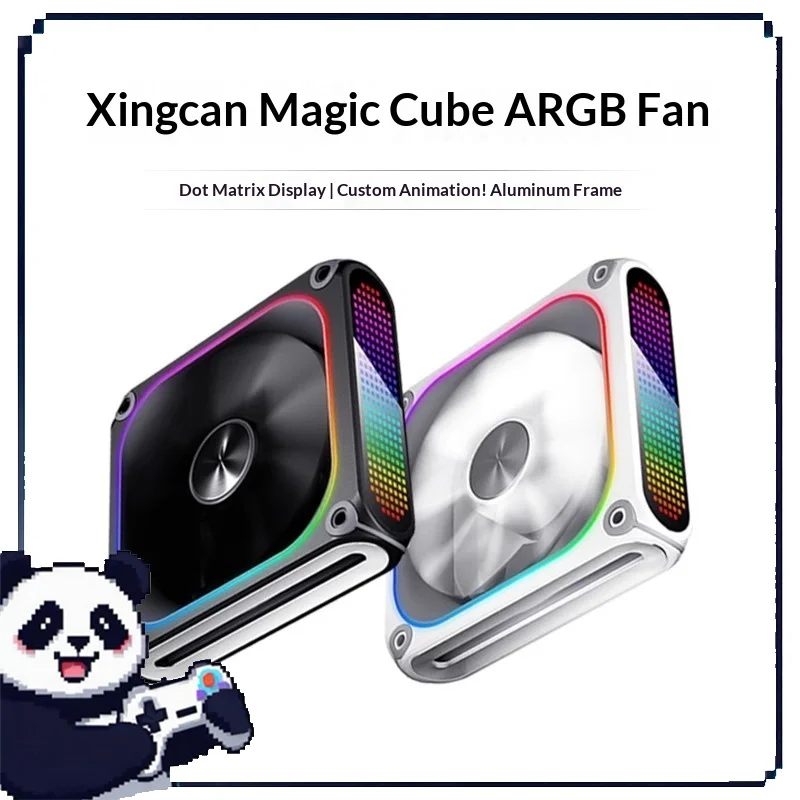 Aigo Fan Dot Matrix Pixel Screen Custom Animation Aluminum Border With Screen Cooling Fan Customized Chassis Pc Accessories