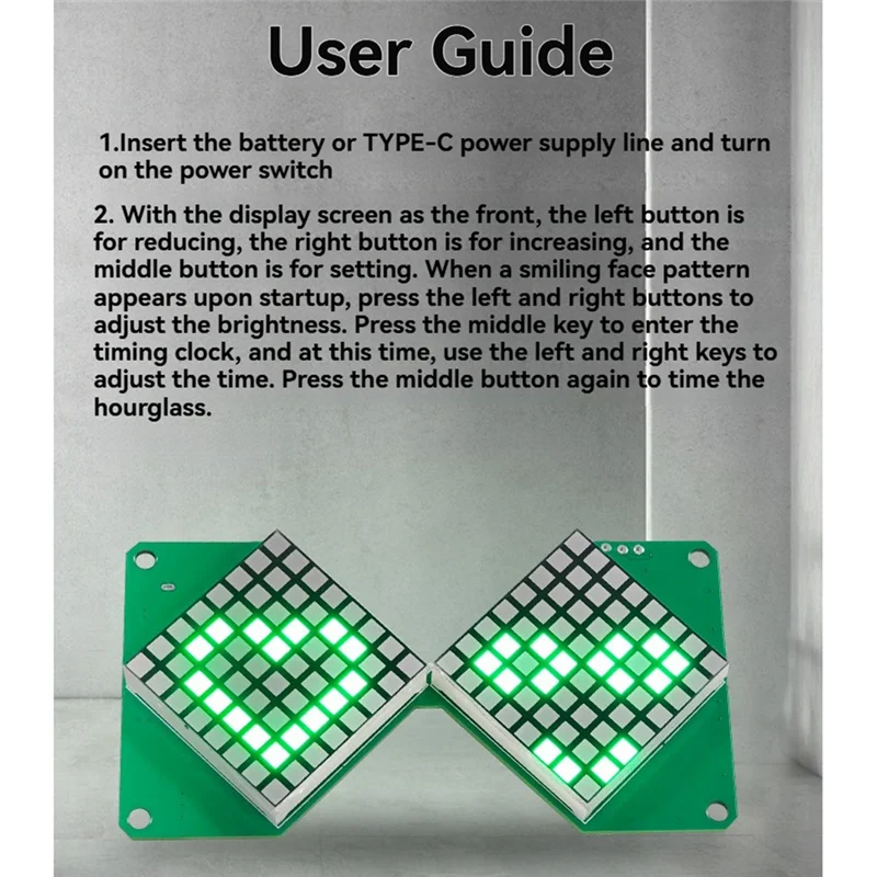 

LED Electronic Hourglass Module Electronic Timer DIY Digital Sand Clock