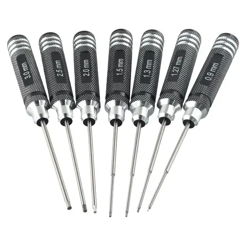 7Pcs HSS Hexagon Wrench Screwdrivers Tools 0.9-3.0mm For RC Model Screw Driver Hex Screw Driver Screwdriver