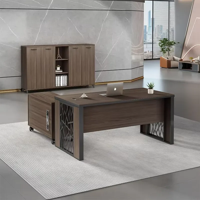 Modern Modular Stand Up Desk Large Capacity Customizable Design With Durable Wooden Filing Cabinet Drawers For Office Storage