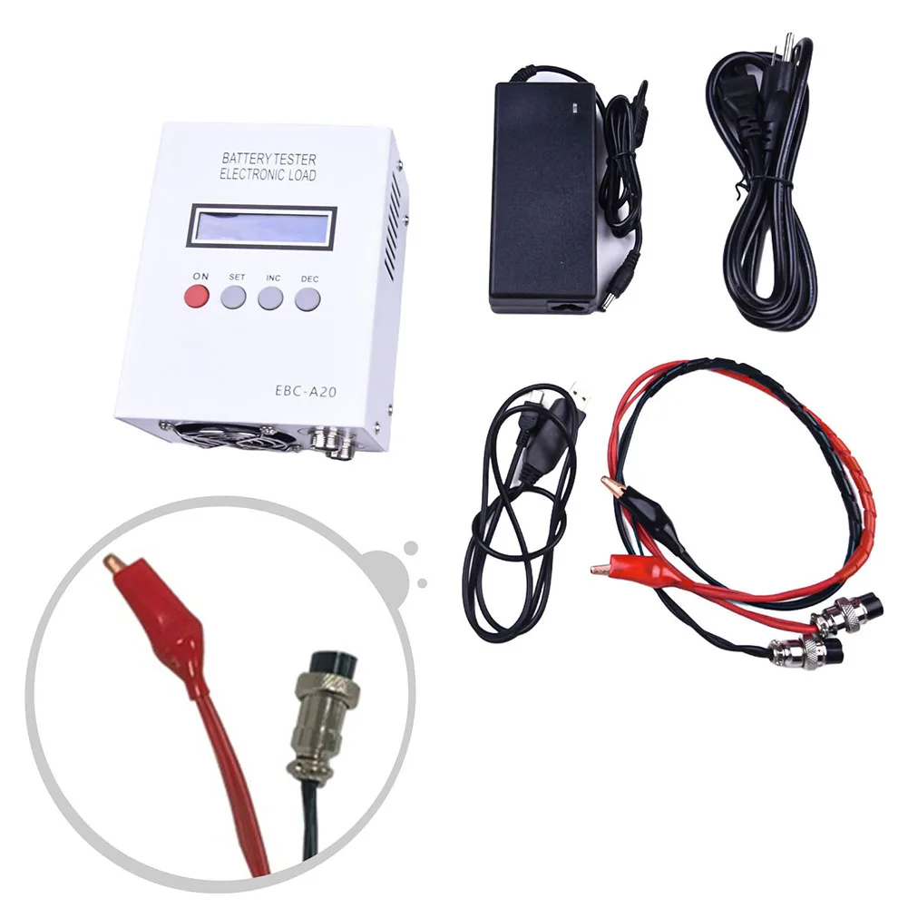 

EBC-A20 Battery Tester 30V 20A 85W Lithium Lead-acid Batteries Capacity Test 5A Charge 20A Discharge Support PC Software Control