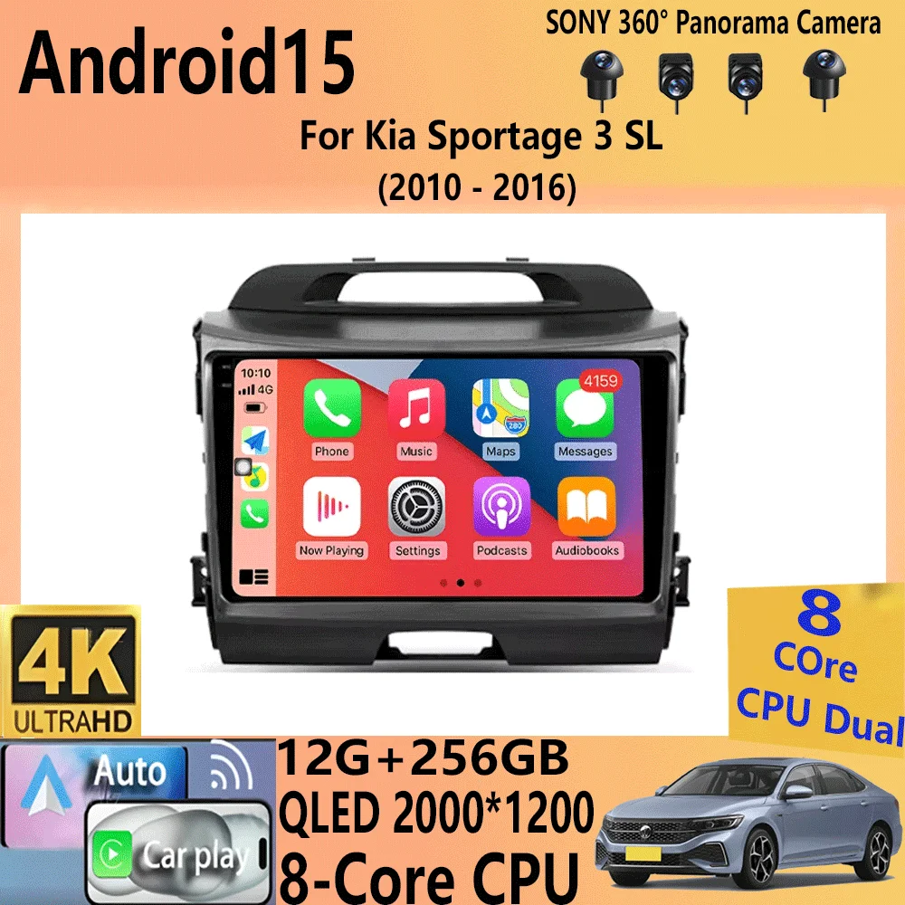 

Android 15 Car Radio For Kia Sportage 3 SL 2010 - 2016 Multimedia Video Player Navigation GPS No 2din 2 din dvd