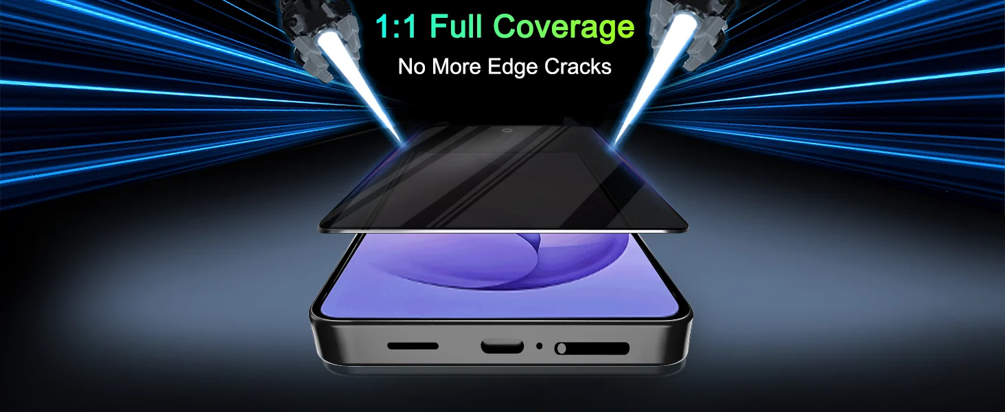 1-3PCS Anti-Spionage-Schutzglas für OnePlus 15 15R 15T Ace6 Ace6T Vollständige Abdeckung des Sichtschutzbildschirms – Detail 7