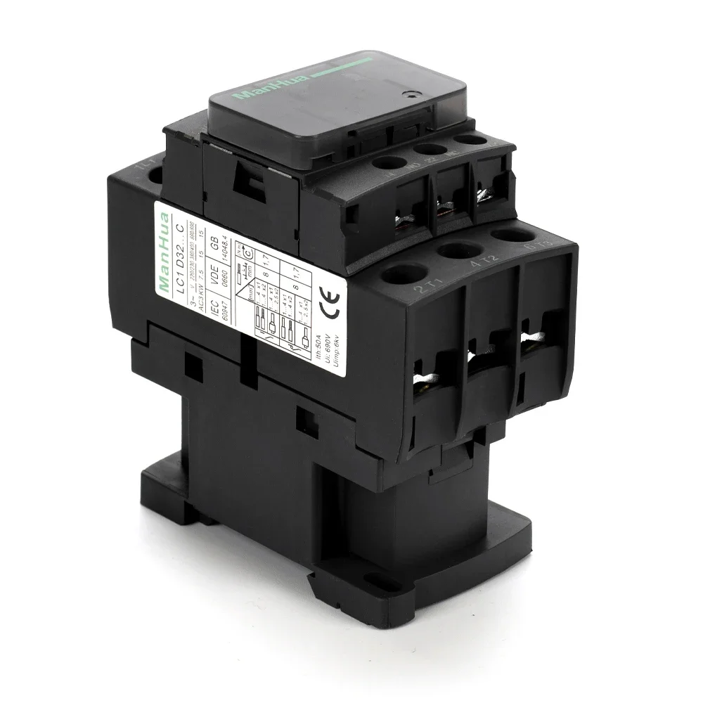 ManHua LC1D12 Din Rail AC Contactor Electric Magnetic Contactor 3P 25A 30A 40A 50A 220VAC 380VAC 24VAC for Elevator