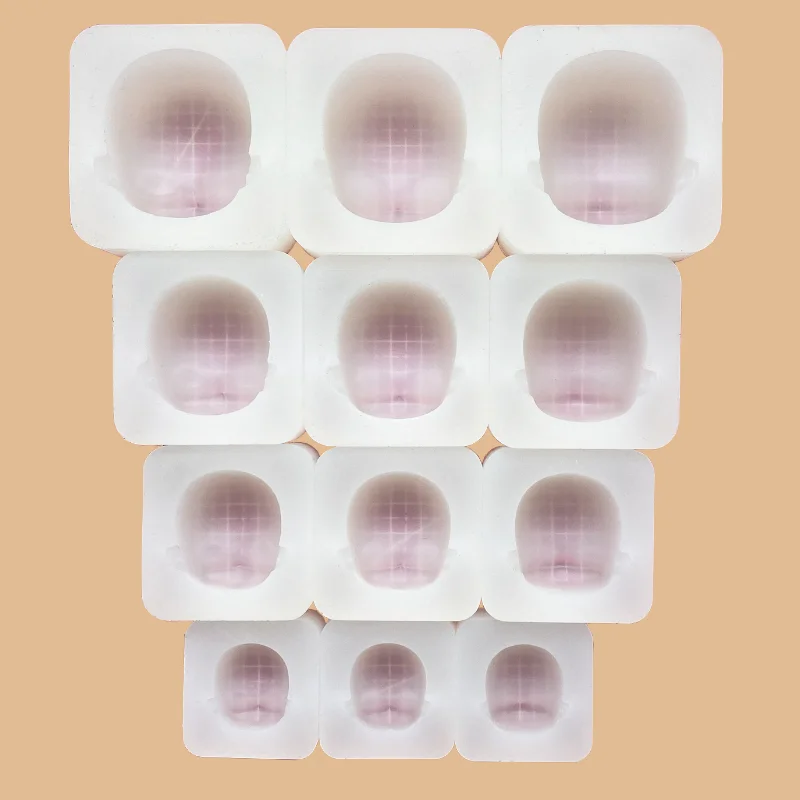 A Variety of Q Version Doll Face Silicone Mold Ultra-light Clay DIY Animation Cartoon Character Face Production Mold