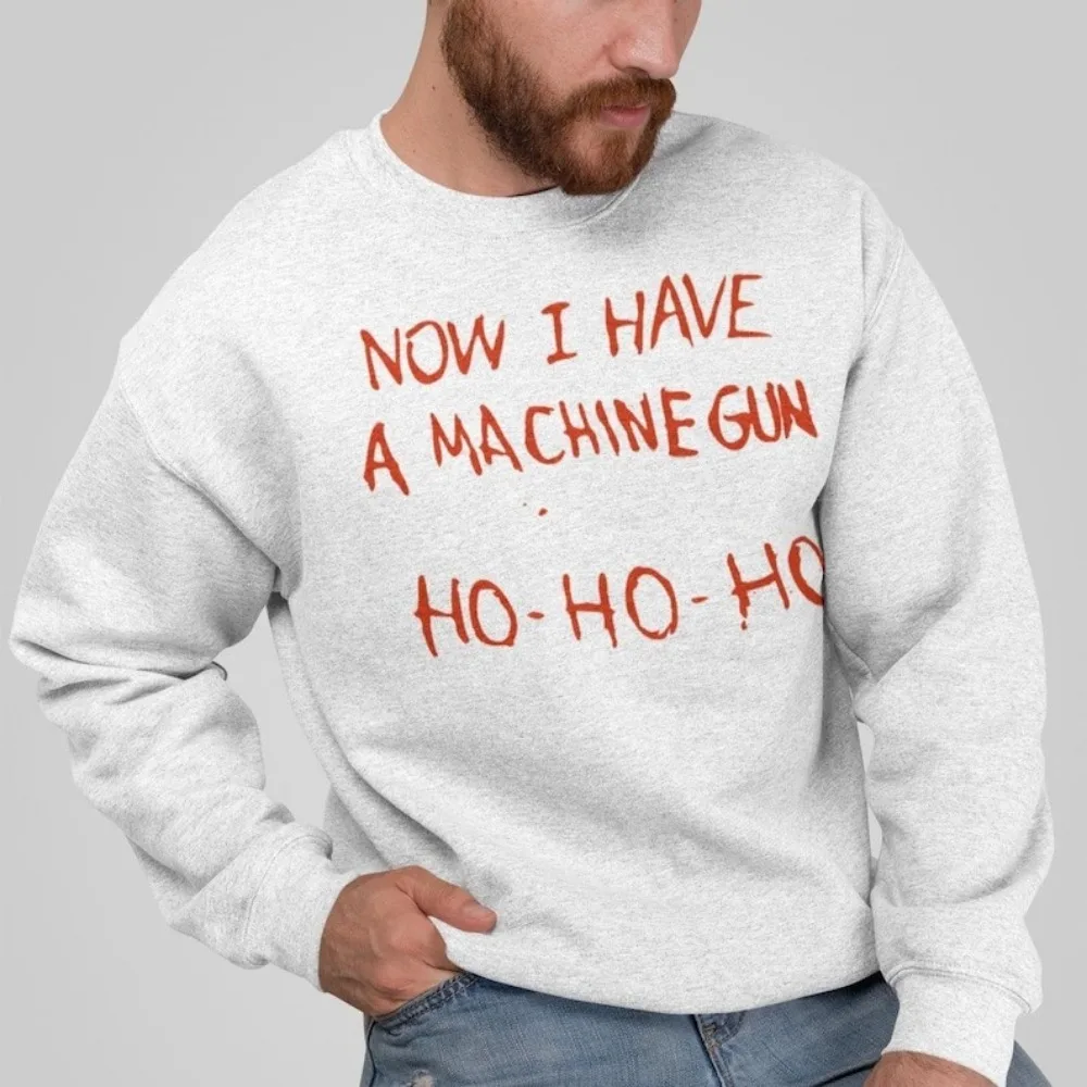 

Now I Have A Machine Gun Ho Ho Ho Christmas Jumper Funny Die Hard Movie Свитер Рождественский подарок для любителей экшн-фильмов