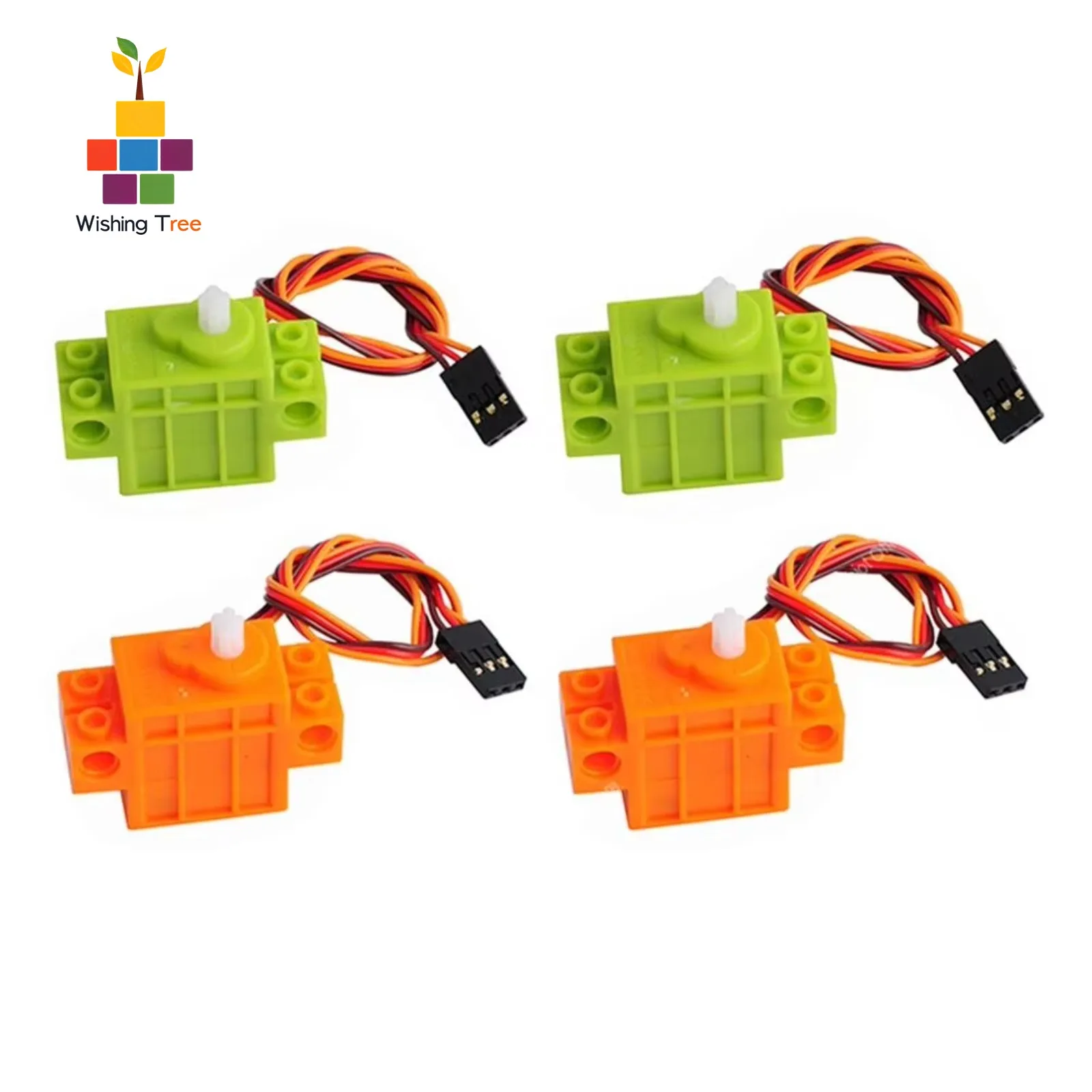 4PCS Continuous Rotation Servo Wheels for Micro:bit Robot Smart Car, 360° Movement, Perfect for Engineers and Hobbyists