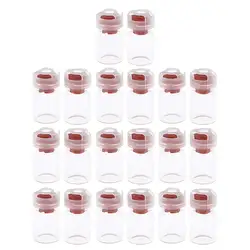 20pcs 5ml Mini Glass Bottles with Rubber Stopper Sealing Bottles Vial