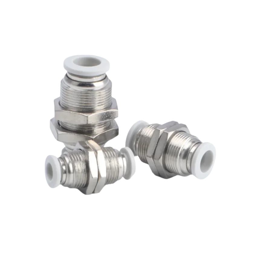 5PCS Pneumatic joint partition straight-through joint PM4 PM6 PM8 PM10 PM12 air pipe through plate joint