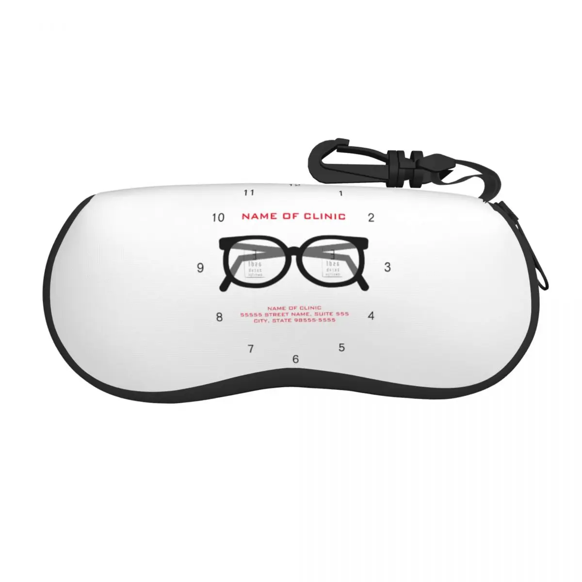 

Modern Spectacles And Eye Chart For Eye Square Wall Clock Glasses Case Unisex Portable Sunglasses Storage Box Eye Contacts Case