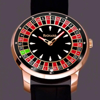 RiChat New Mechanical Watch NH35 Rotating Dial Las Vegas Roulette Desktop Theme Automatic Watch Men Diamond Luminous Hands