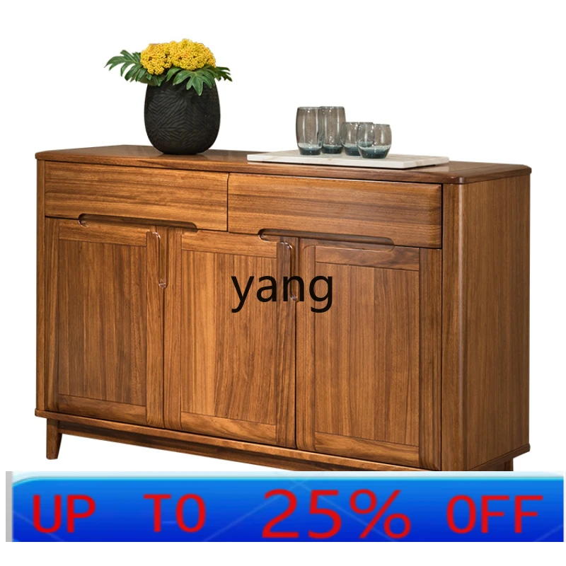 

LMM New Chinese Ebony Edge Solid Wood Wine Cabinet Locker