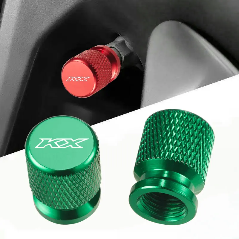 For kawasaki KX65 KX80 KX85 KX125 KX250 KX250F KX450F Motorcycle CNC Wheel Tire Valve Cover Cap Plug KX 65 80 85 125 250 450 F