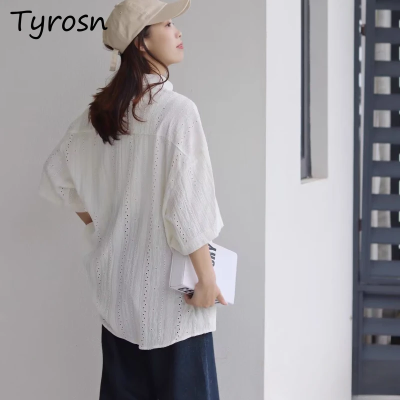 Shirts Women Cozy College Casual Breathable Trendy Japanese Style Vintage New Arrival All-match Streetwear Summer Pure Aesthetic