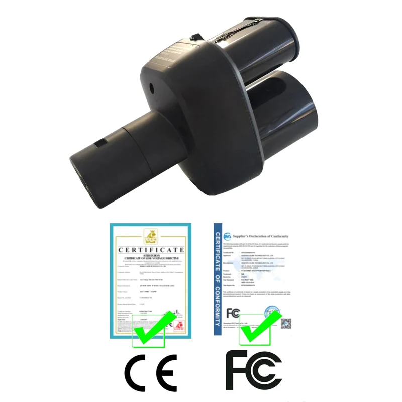 FITMPH CCS2+Type 2 to NACS Tesla Adapter, DC&AC 2-in-1 adapter, 250kW for Model 3/X/Y/S, For US Tesla in Europe fast charging