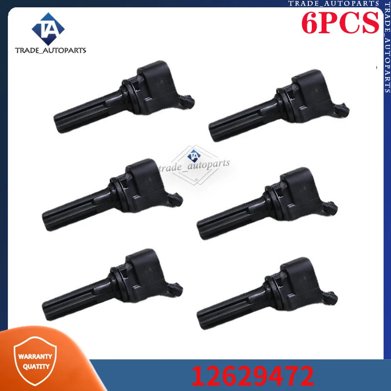 

For Chevrolet Colorado Trailblazer GMC Envoy Canyon Hummer H3 Buick Rainier Ignition Coils 6Pcs 12629472 12612369