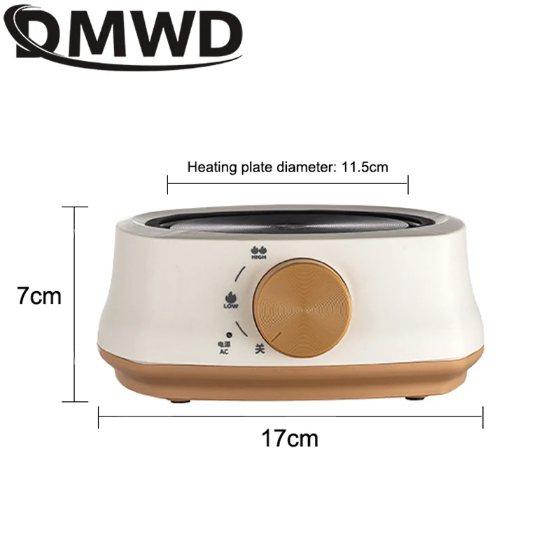 DMWD Mini Electric Stove Water Boiler Cooking Plate 800W Tea Pot Multifunctional Coffee Tea Heater Warmer Heating Furnace