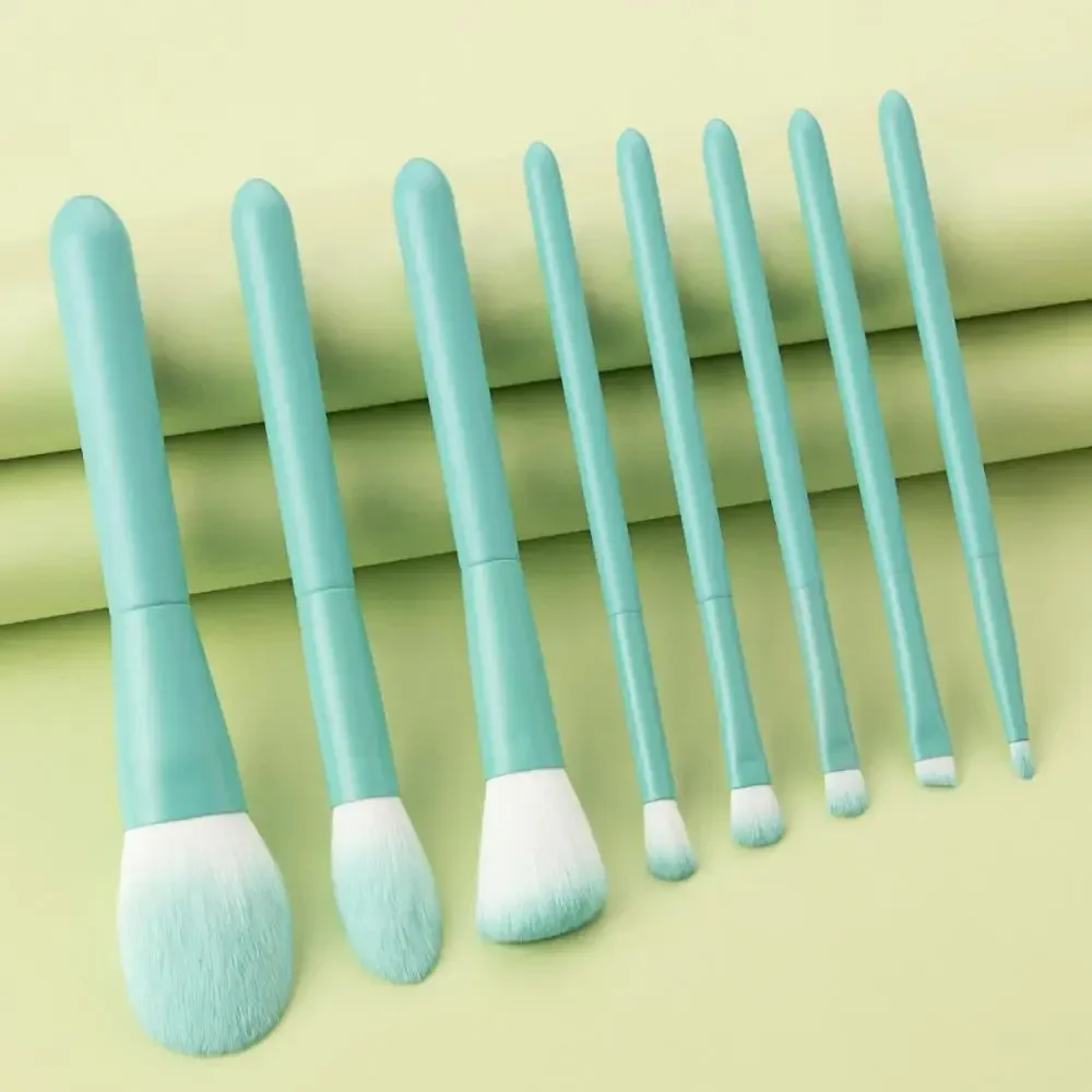 8PCS Tragbare Make-Up Pinsel Set Gesicht Auge Lip Lidschatten Augenbraue Kamm Wimpern Spoolies Foundation Pulver Pinsel Werkzeuge Kosmetik