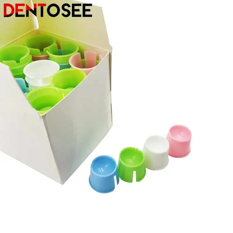 100Pcs/lot Dental Disposable Dappen Dishes Multifunctional Mixing Bowl Cup Mixed Color Dentistry Lab Supplies