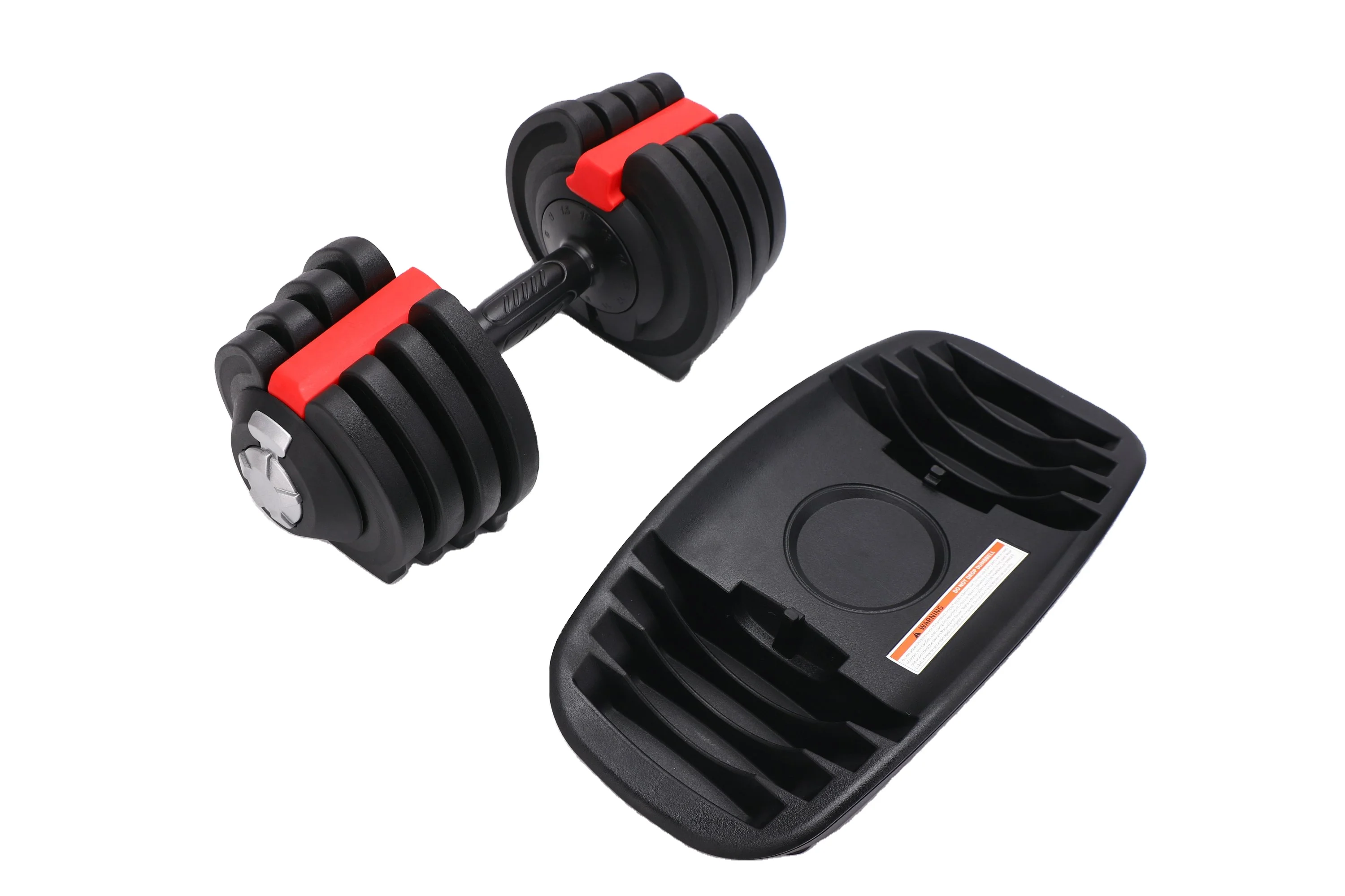 Free Weights Home Fitness New 12 Levels Adjustable Dumbbell Sets Made of Rubber and Steel