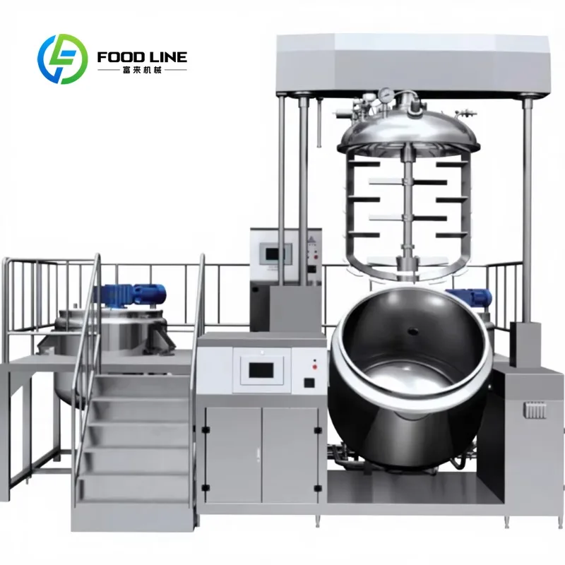 customized Vacuum Emulsifier Homogenizer Equipped with Oil Water Tanks Motor and Pump for Chemical Processing Work