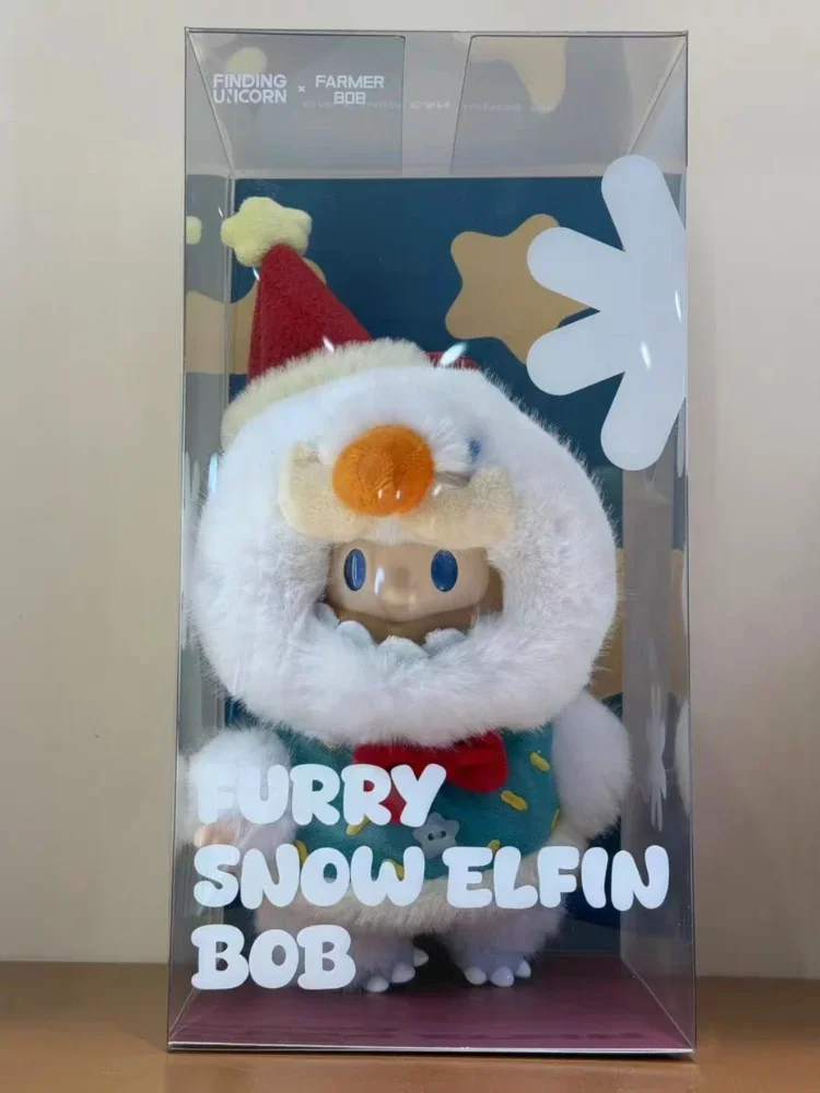 New Genuine Funny Snow Elfin B0b Anime Figure Vinyl Doll Hanging Card Winter Limited Looking for Unicorns Doll New Year Toy Gift