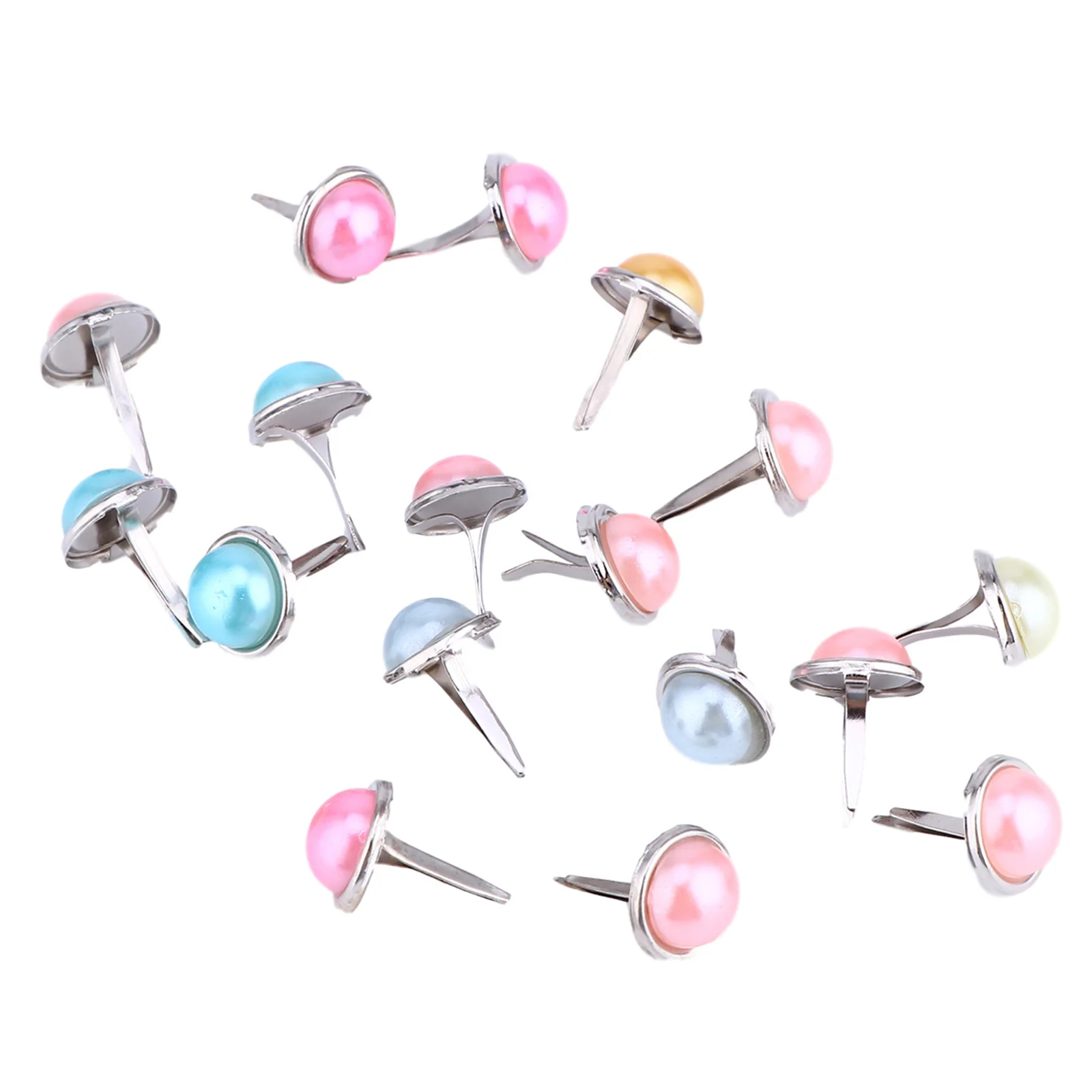 

50 Pcs Decorative Nails Scrapbook Fastener Mini Brads Fasteners for Crafts Decorate Micro Alloy Jewel