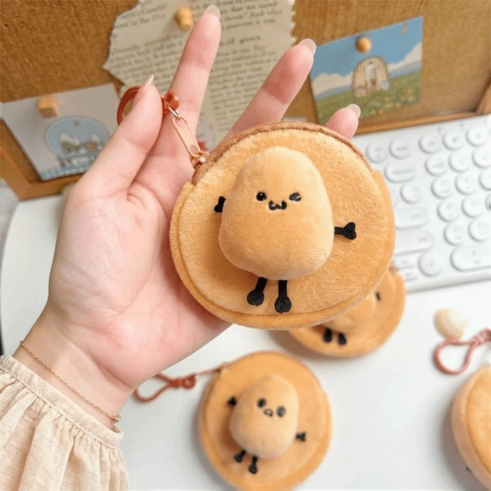 Cute Cartoon Potato Coin Purse Mini Small Wallet Round Portable Earphone Cable Storage Bag