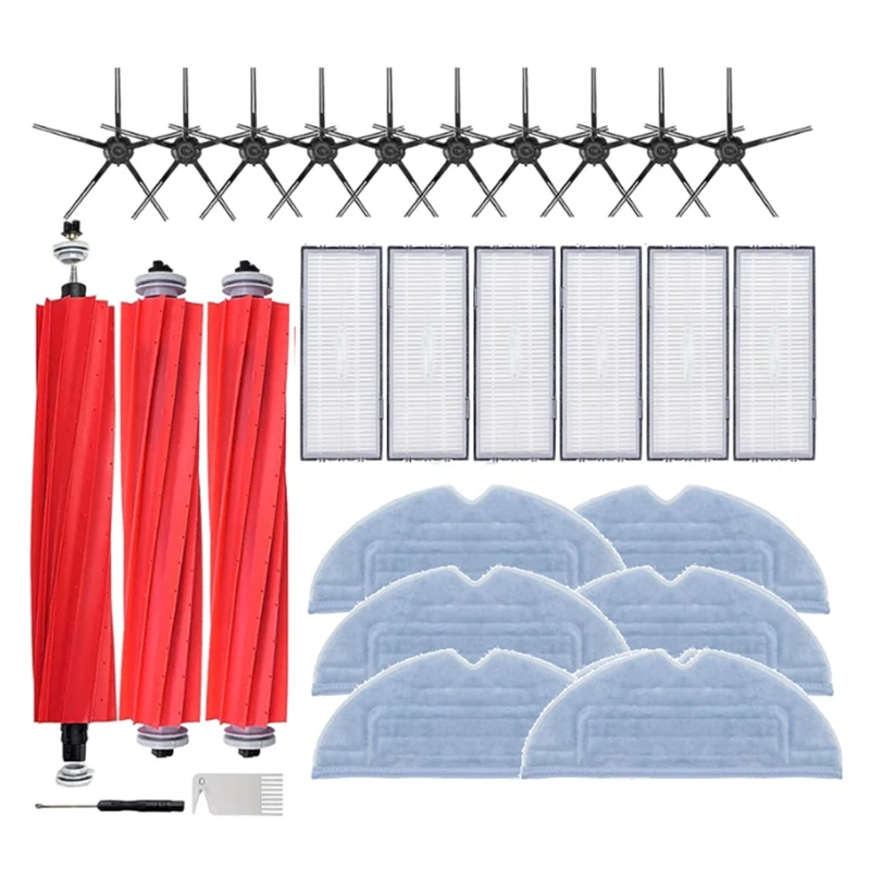 Sanq 27 peças acessórios para xiaomi roborock s7/s7 plus/s7 maxv/s7 maxv plus/t7/t7s/g10s/g10s pro robô aspirador de pó