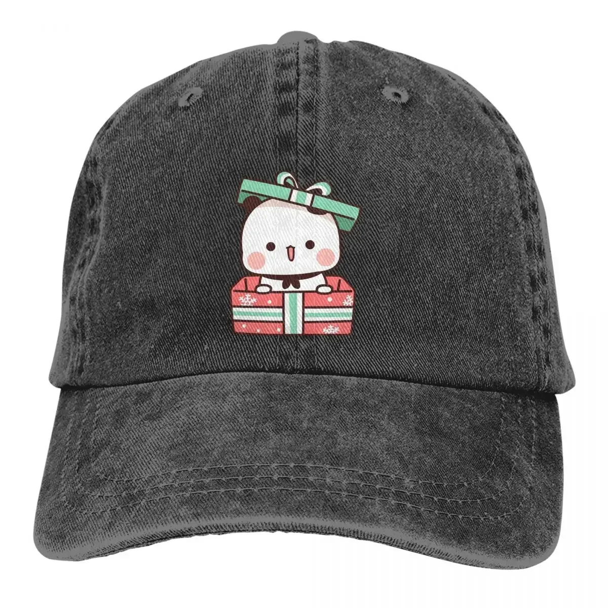 

Washed Men's Baseball Cap Christmas Gift Box Trucker Snapback Caps Dad Hat Milk and Mocha Bubu Dudu Golf Hats