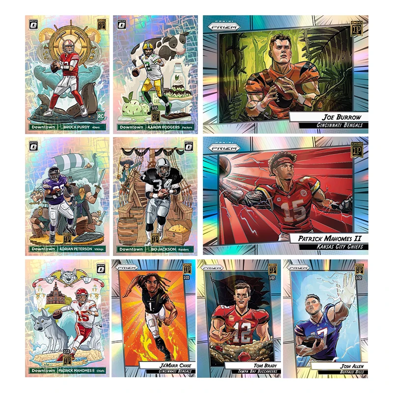 Panini Rugby Star carte bricolage Brett Favre Barry Sanders Josh Allen Justin Herbert Patrick Mahomes Collection carte jouets cadeau