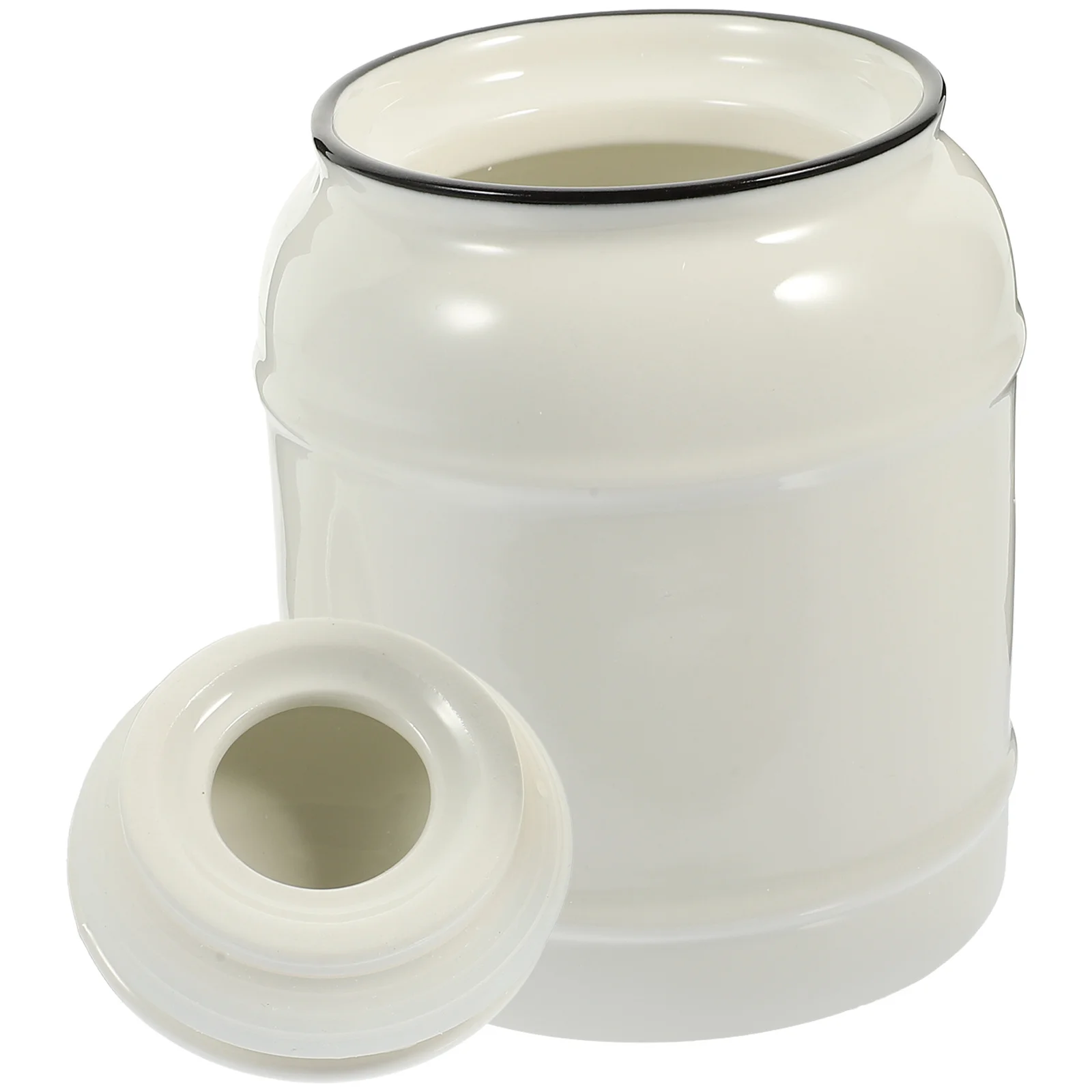 

Ceramic Storage Jar Lid Tea Coffee Beans Organizer Decorative Tea Holder Handheld Candy Container Sugar Jar Sugar Container